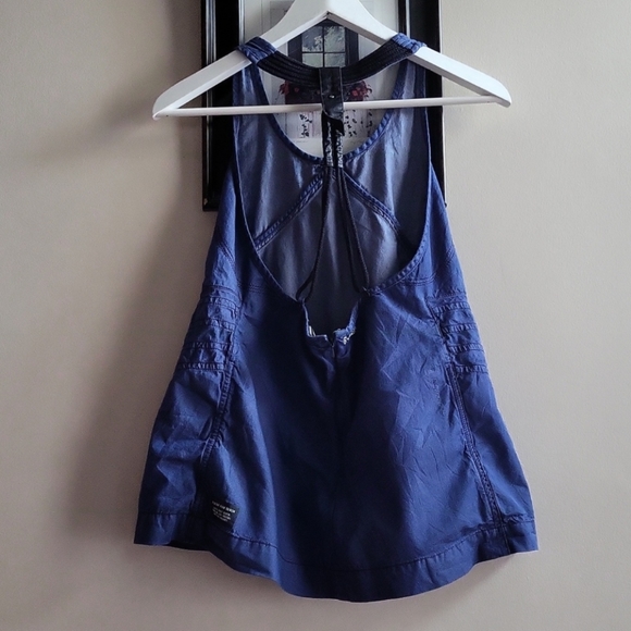 NWOT G-Star Raw Denim A-Line Chambray Nautical Halter Top - Picture 7 of 12